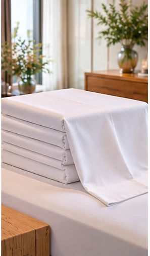 Otel Tek Ki̇şi̇li̇k Çarşaf 180x280 cm 63 Tel %100 Pamuk